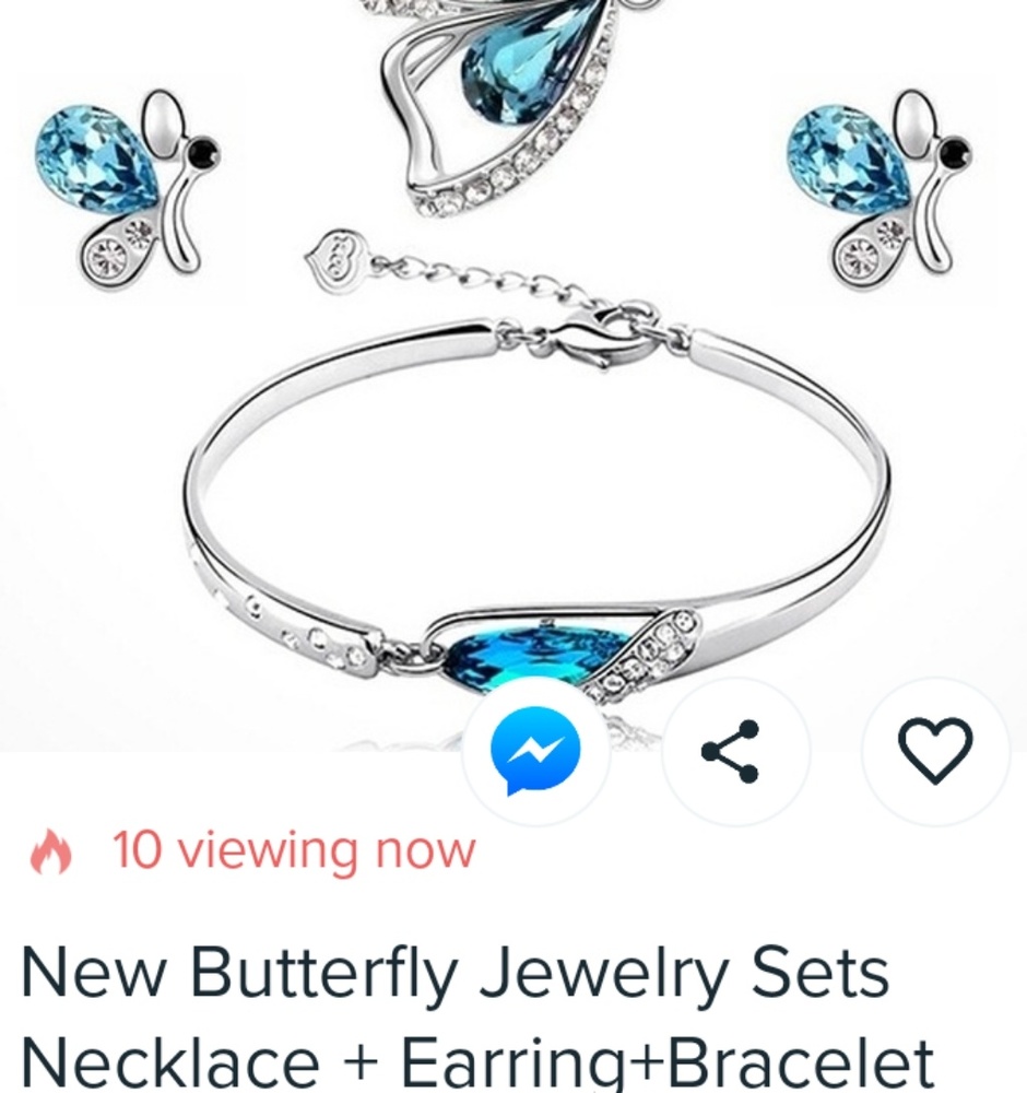 SOLD  NWT BUTTERFLY JEWELRY SET - Picture 5 of 5